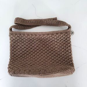 The Sak Women’s Crochet Bag Small Tan Brown Tote Purse Boho Everyday Classic